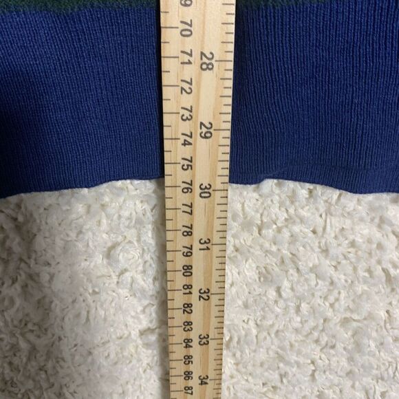 14th & Union Blue Green Striped Long Sleeve Sweater Mens XL NWT Cashmere Blend - Picture 10 of 10